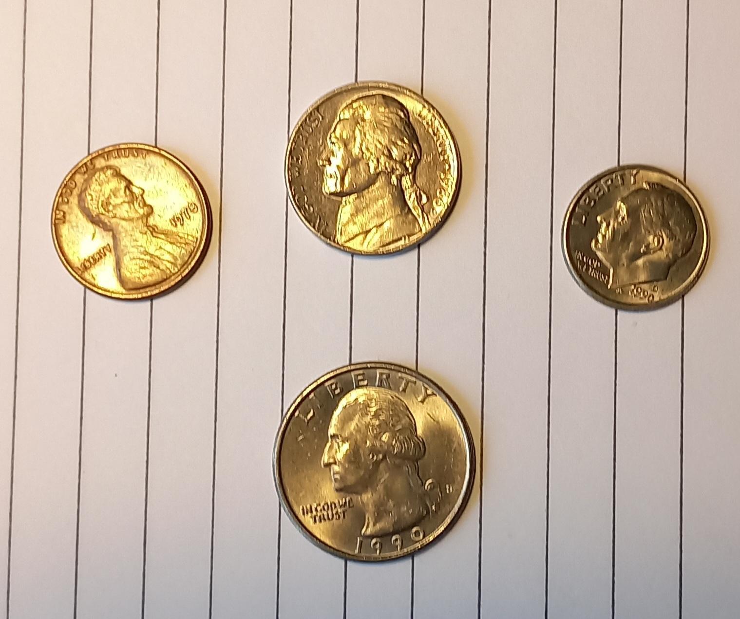 Монеты из Америки 90-ых.